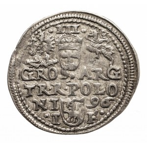 Polska, Zygmunt III Waza 1587-1632, trojak 1596, Olkusz.