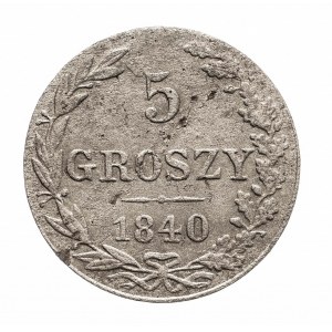 Polska, Zabór Rosyjski, Mikołaj I 1825-1855, 5 groszy 1840, Warszawa