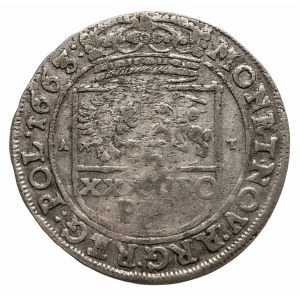 Polska, Jan II Kazimierz Waza 1649-1668, tymf (złotówka) 1663 A T, Kraków.