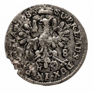 Niemcy, Brandenburgia-Prusy, Fryderyk Wilhelm 1640-1688, ort 1685 HS, Królewiec.