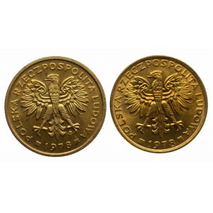 Polska, PRL 1944-1989, zestaw 2 złote 1978 ze znakiem i bez znaku mennicy