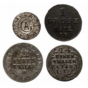 Polska, zestaw 4 drobnych monet