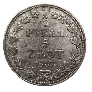 Polska, Zabór rosyjski, Mikołaj I 1826-1855, 5 złotych - 3/4 rubla 1837 MW, Warszawa (1)