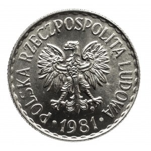 Polska, PRL 1944-1989, 1 złoty 1981