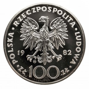 Polska, PRL 1944-1989, 100 złotych 1982, Jan Paweł II, Valcambi, stempel zwykły