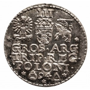 Polska, Zygmunt III Waza 1587-1632, trojak koronny 1594, Malbork - piękny