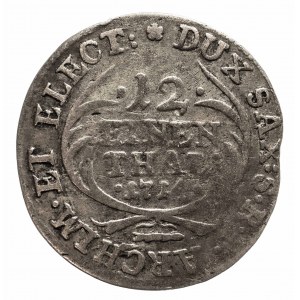 Polska, August II Mocny 1697-1733, 1/12 talara 1714 EPH, Drezno, odmiana ARCHIM