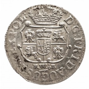 Polska, August III Sas 1733–1763, 1/12 talara 1754 FWôF, Drezno