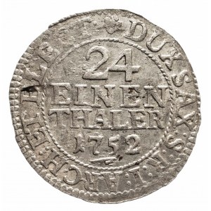 Polska, August III Sas 1733–1763, 1/24 talara (grosz) 1752 FWôF, Drezno