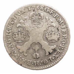 Austria, Niderlandy, Maria Teresa i Franciszek I, 1/2 talara 1758, Bruksela