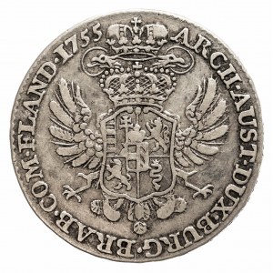 Austria, Niderlandy, Maria Teresa, 1/2 talara 1755, Bruksela