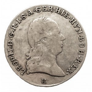 Austria, Niderlandy, Leopold II, 1/4 talara 1791 H, Gunzburg