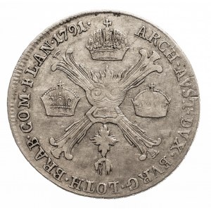 Austria, Niderlandy, Leopold II, 1/4 talara 1791 B, Kremnica