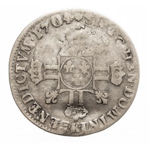 Francja, Ludwik XIV, 1/4 ecu 1704 K, Bordeaux