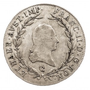 Austria, Franciszek II 1792 - 1806, 20 krajcarów 1805 C, Praga.