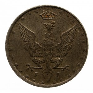 Królestwo Polskie, 10 fenigów 1917, Stuttgart, napis bliżej obrzeża