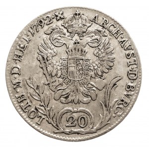 Austria, Leopold II 1790 - 1792, 20 krajcarów 1792 B, Kremnica (1)
