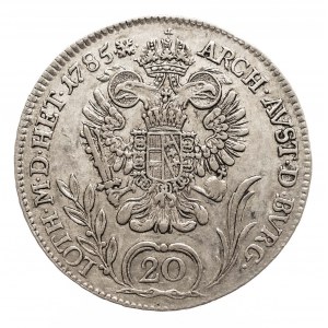 Austria, Józef II 1765 - 1790, 20 krajcarów 1785 B, Kremnica.