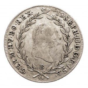 Austria, Józef II 1765 - 1790, 20 krajcarów 1787 B, Kremnica.