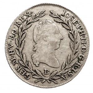 Austria, Józef II 1765 - 1790, 10 krajcarów 1789 B, Kremnica.