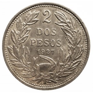 Chile, Republika od 1818, 2 pesos 1927, Santiago