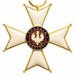 Krzyż Polonia Restituta II klasy 1918 z gwiazdą, oryginalną wstęgą i pudłem
