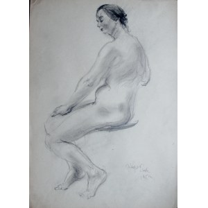 Kasper Pochwalski (1899-1971), Akt siedzącej kobiety - szkic
