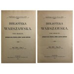 BIBLIOTEKA WARSZAWSKA 1905 ŁADNY KOMPLET