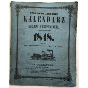 KALENDARZ DOMOWY I GOSPODARSKI NA ROK 1848