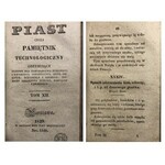 PIAST CZYLI PAMIĘTNIK TECHNOLOGICZNY 1829 r. tom X-XII