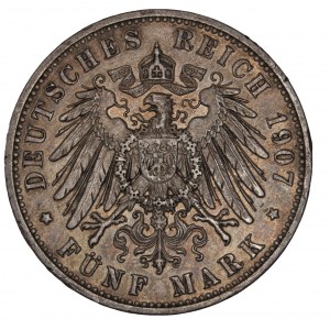 Bayern: Otto 1886-1913: 5 Mark 1907 D