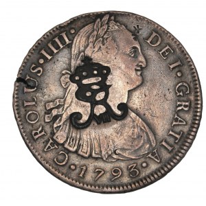 Peru – Charles IV 8 Reales 1793 LM-IJ