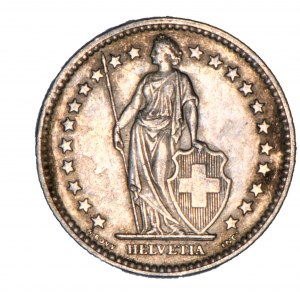SWITZERLAND. 2 Francs / Franken 1874-B