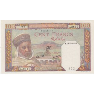 Algeria, 100 Francs, 1945, UNC, p85