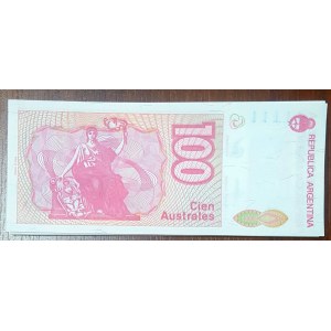 Argentina, 100 Australes, 1985/1990, UNC, p327, HALF BUNDLE