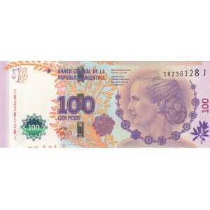Argentina, 100 Pesos, 2016, UNC, p358c