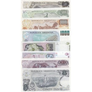 Argentina, UNC, (Total 8 banknotes)