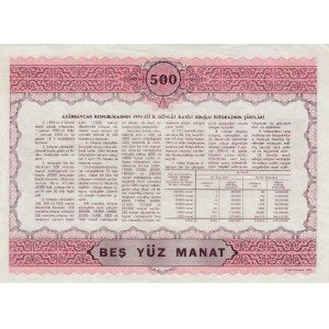 Azerbaijan, 500 Manat, 1993, XF, p13B