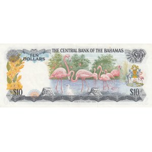 Bahamas, 10 Dollars, 1974, XF, p38b