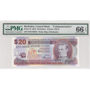 Barbados, 20 Dollars, 2012, UNC, p72