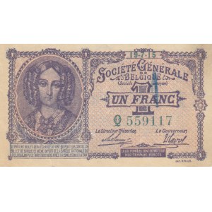 Belgium, 1 Franc, 1915/1918, XF, p86