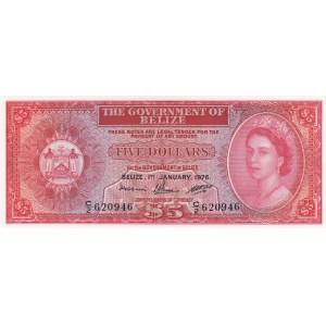 Belize, 5 Dollars, 1976, UNC, p35b