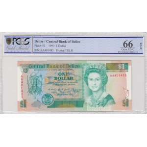 Belize, 1 Dollar, 1990, UNC, p51
