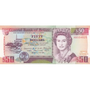 Belize, 50 Dollars, 1991, UNC, p56b