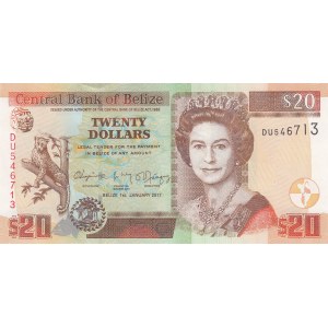 Belize, 20 Dollars, 2017, UNC, pNew