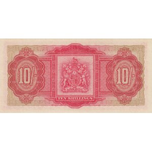 Bermuda, 10 Shillings, 1957, AUNC, p19b