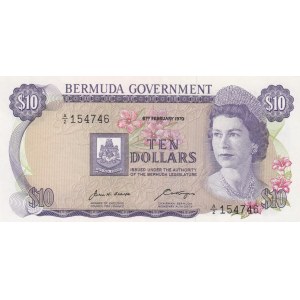 Bermuda, 10 Dollars, 1970, UNC, p25a