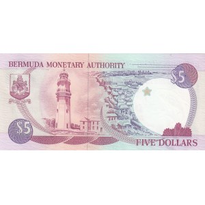 Bermuda, 5 Dollars, 1989, UNC, p35a