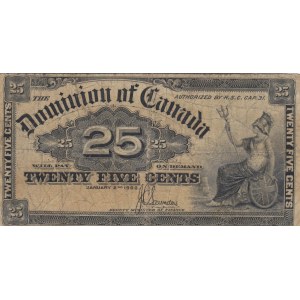 Canada, 25 Cent, 1900, FINE, p9c