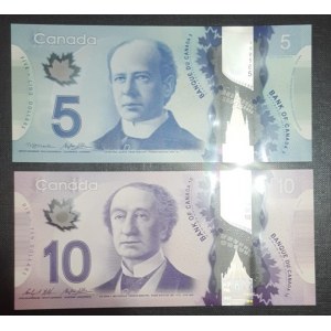 Canada, 5-10 Dollars, 2013, UNC, (Total 2 banknotes)
